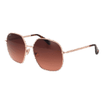 Max Mara Geometric Sonnenbrille MM0061 6028F in Rosé Gold – 45° Seitenansicht