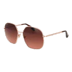 Max Mara Geometric Sonnenbrille MM0061 6028F in Rosé Gold – 45° Seitenansicht
