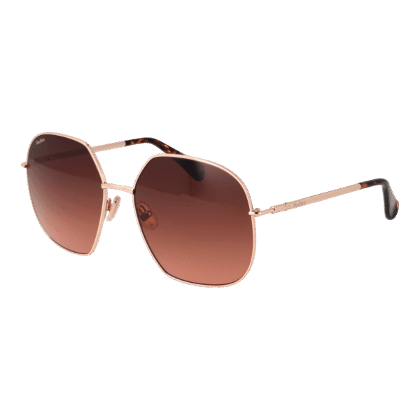 Max Mara Geometric Sonnenbrille MM0061 6028F in Rosé Gold – 45° Seitenansicht