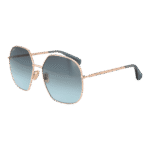 Max Mara Quadrat Sonnenbrille MM0061 6028W in Rosé Gold – 45° Seitenansicht