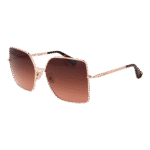 Max Mara Schmetterling Sonnenbrille MM0062-H 5950F in Rosé Gold – 45° Seitenansicht