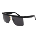 Max Mara Rechteck Sonnenbrille MM0072 6001A in Schwarz – 45° Seitenansicht