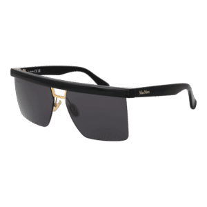 Max Mara Rechteck Sonnenbrille MM0072 6001A in Schwarz – 45° Seitenansicht