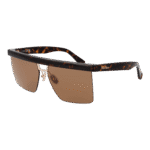 Max Mara Rechteck Sonnenbrille MM0072 6052E in Braun – 45° Seitenansicht