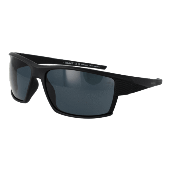 Timberland Rechteck Sonnenbrille TB9308 6802D in Schwarz – 45° Seitenansicht