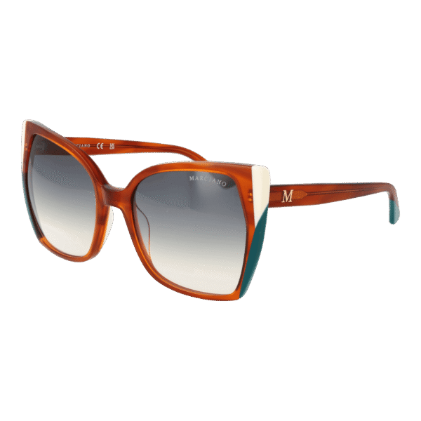 Marciano by Guess Schmetterling Sonnenbrille GM0831 5856B in Kupfer – 45° Seitenansicht