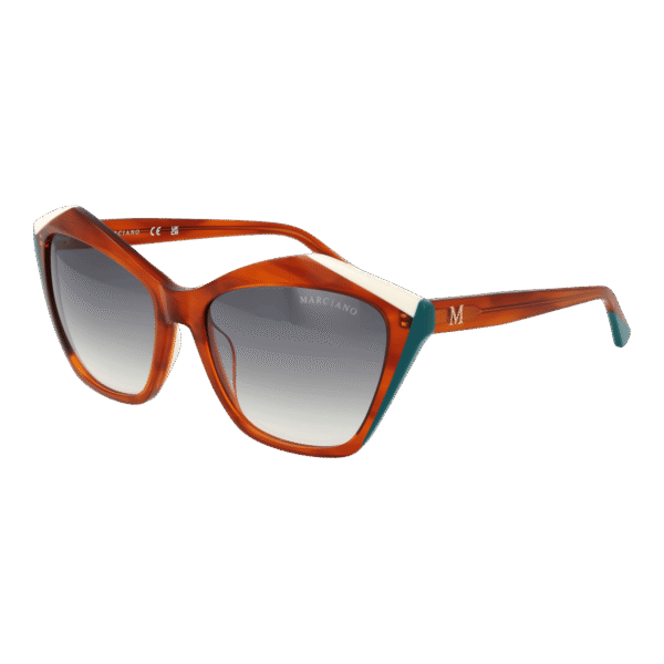 Marciano by Guess Geometric Sonnenbrille GM0832 5956B in Kupfer – 45° Seitenansicht