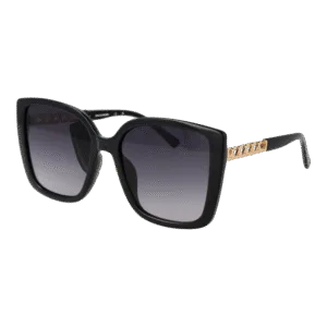 Skechers Quadrat Sonnenbrille SE6234 5801B in Schwarz – 45° Seitenansicht