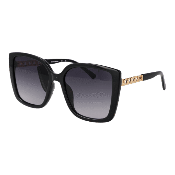 Skechers Quadrat Sonnenbrille SE6234 5801B in Schwarz – 45° Seitenansicht