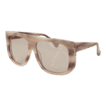 Max Mara Rechteck Sonnenbrille MM0073 6020E in Creme – 45° Seitenansicht