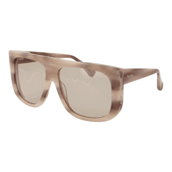 Max Mara Rechteck Sonnenbrille MM0073 6020E in Creme – 45° Seitenansicht