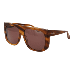Max Mara Rechteck Sonnenbrille MM0073 6050E in Braun – 45° Seitenansicht