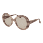 Max Mara Rund Sonnenbrille MM0074 5420E in Creme – 45° Seitenansicht
