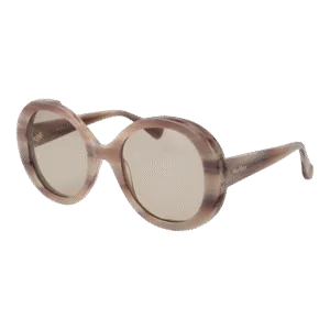 Max Mara Rund Sonnenbrille MM0074 5420E in Creme – 45° Seitenansicht