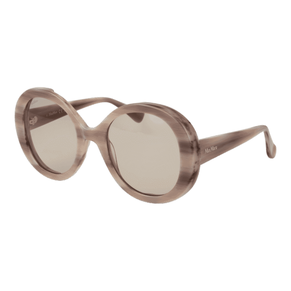 Max Mara Rund Sonnenbrille MM0074 5420E in Creme – 45° Seitenansicht