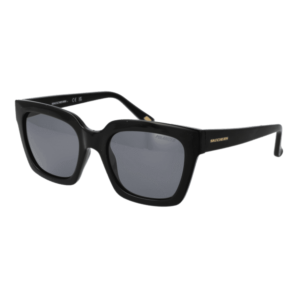 Skechers Quadrat Sonnenbrille SE6274 5401D in Schwarz – 45° Seitenansicht