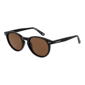 Skechers Rund Sonnenbrille SE6275 4801H in Schwarz – 45° Seitenansicht