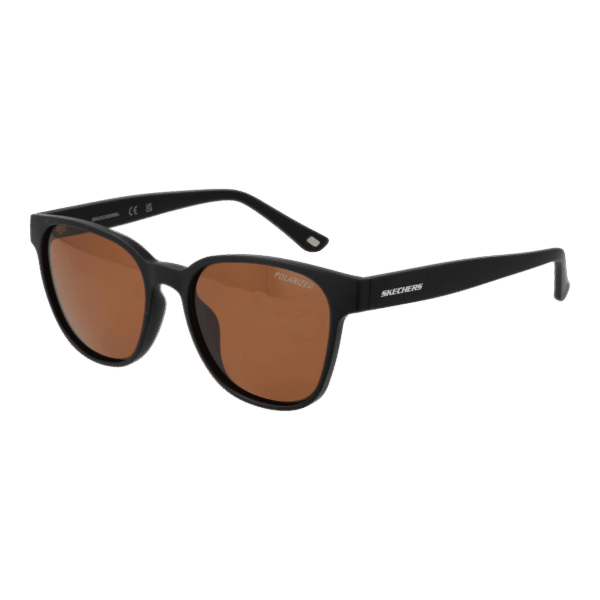 Skechers Quadrat Sonnenbrille SE6277 5001H in Schwarz – 45° Seitenansicht