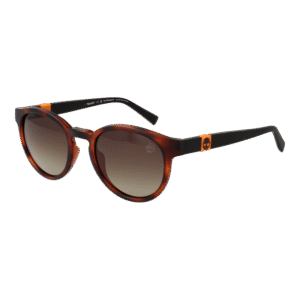 Timberland Rund Sonnenbrille TB9323 5152H in Braun – 45° Seitenansicht