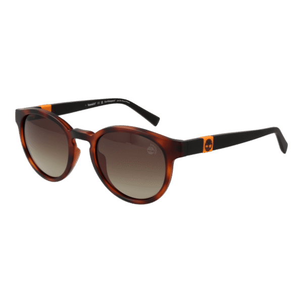Timberland Rund Sonnenbrille TB9323 5152H in Braun – 45° Seitenansicht