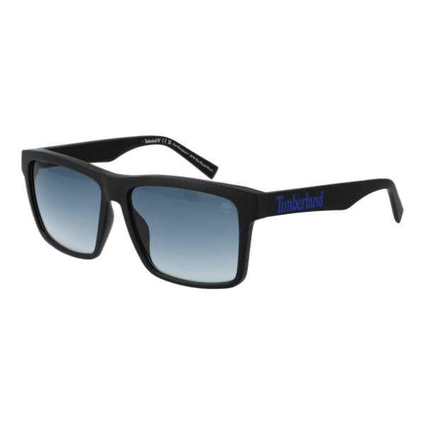 Timberland Quadrat Sonnenbrille TB9328 5502W in Schwarz – 45° Seitenansicht