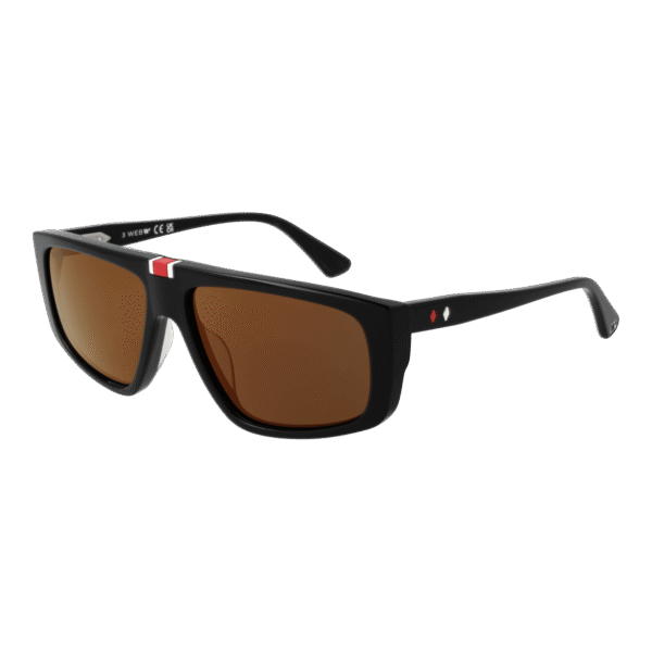 Web Geometric Sonnenbrille WE0358 5801A in Schwarz – 45° Seitenansicht
