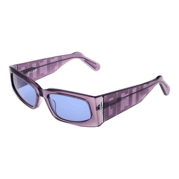 GCDS Rechteck Sonnenbrille GD0035 5583V in Lila – 45° Seitenansicht