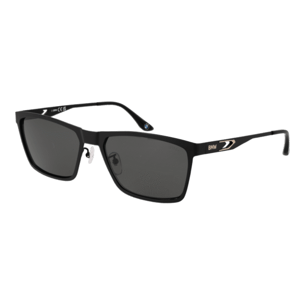 BMW Sonnenbrille BW0048-H 5802D – 45° Seitenansicht BMW Rechteck Sonnenbrille BW0048-H 5802D in Schwarz – 45° Seitenansicht