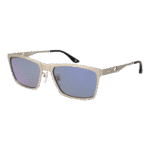 BMW Rechteck Sonnenbrille BW0048-H 5817Z in Silber – 45° Seitenansicht