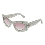 GCDS Katzenaugen Sonnenbrille GD0036 5424U in Silber – 45° Seitenansicht