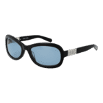 GCDS Oval Sonnenbrille GD0038 5801V in Schwarz – 45° Seitenansicht