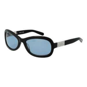 GCDS Oval Sonnenbrille GD0038 5801V in Schwarz – 45° Seitenansicht