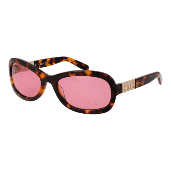 GCDS Oval Sonnenbrille GD0038 5852S in Braun – 45° Seitenansicht