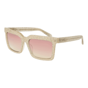 GCDS Rechteck Sonnenbrille GD0041 5524U in Gold – 45° Seitenansicht