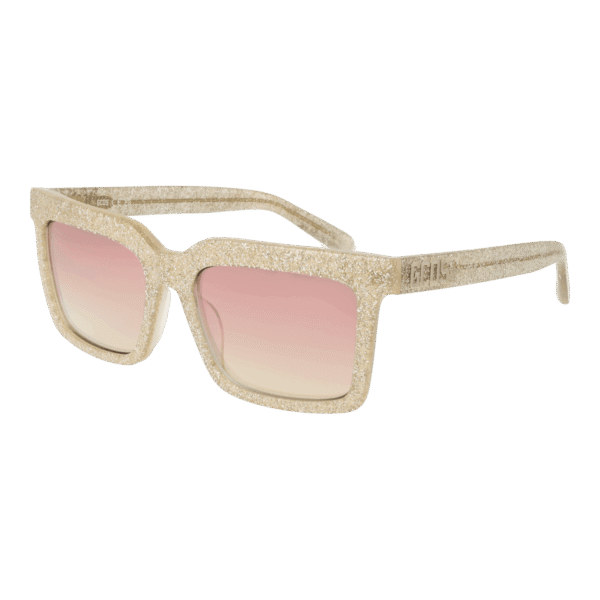 GCDS Rechteck Sonnenbrille GD0041 5524U in Gold – 45° Seitenansicht