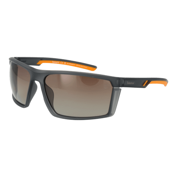 Timberland Rechteck Sonnenbrille TB9333 6720D in Grau – 45° Seitenansicht