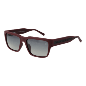 Timberland Rechteck Sonnenbrille TB9336-H 5667D in Burgunder – 45° Seitenansicht