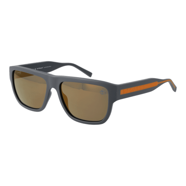 Timberland Rechteck Sonnenbrille TB9337 5820D in Grau – 45° Seitenansicht