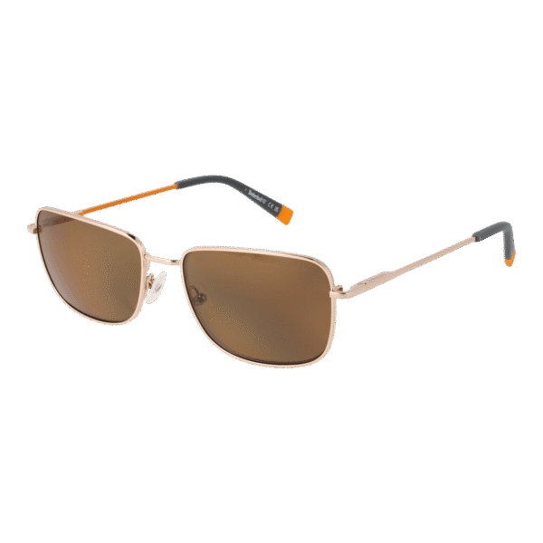 Timberland Sonnenbrille TB9338 5732H – 45° Seitenansicht Timberland Quadrat Sonnenbrille TB9338 5732H in Gold – 45° Seitenansicht