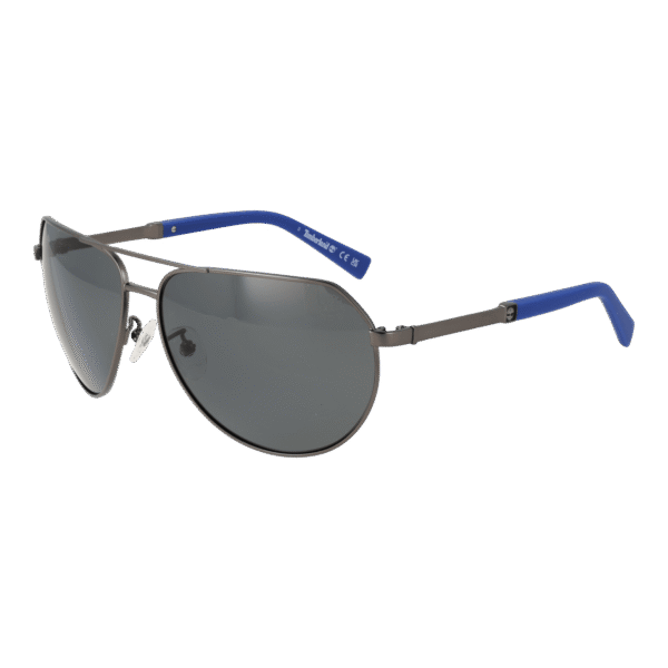 Timberland Pilotenbrille Sonnenbrille TB9340-H 6007D in Gunmetal – 45° Seitenansicht
