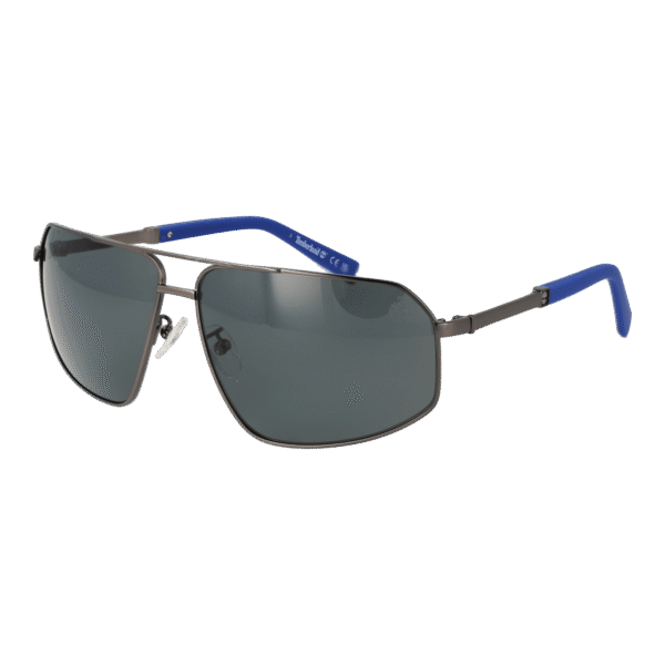 Timberland Pilotenbrille Sonnenbrille TB9341-H 6407D in Gunmetal – 45° Seitenansicht