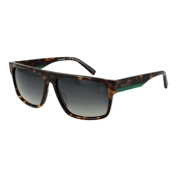 Timberland Rechteck Sonnenbrille TB9342 6053R in Braun – 45° Seitenansicht