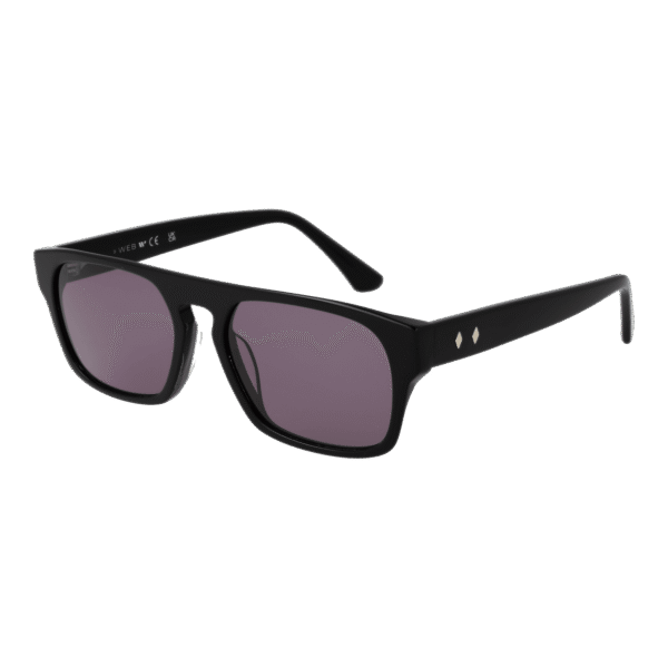 Web Rechteck Sonnenbrille WE0359 5401A in Schwarz – 45° Seitenansicht