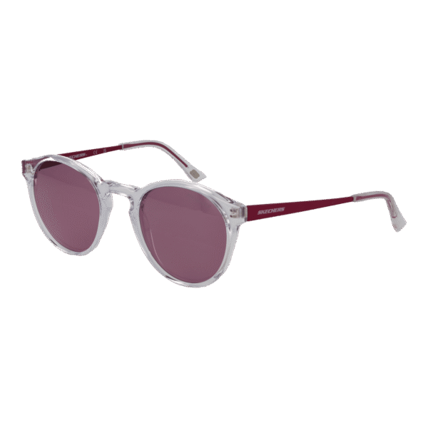 Skechers Rund Sonnenbrille SE6284 4826H in Transparent – 45° Seitenansicht