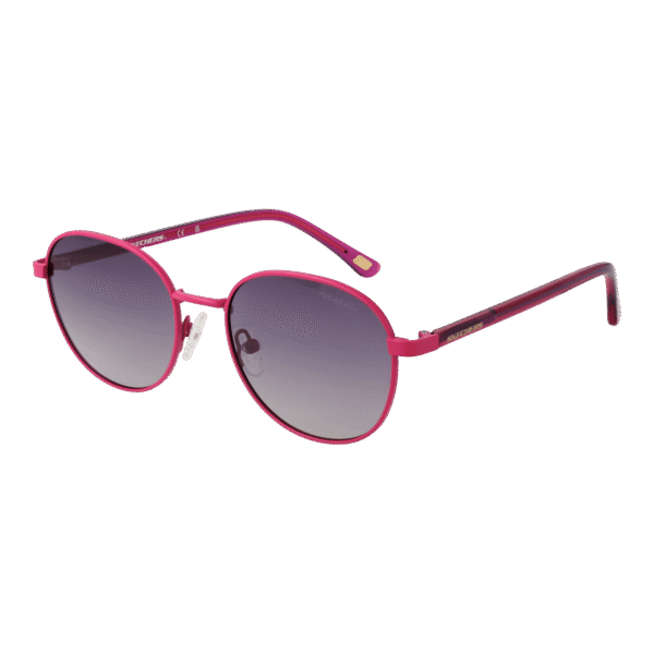 Skechers Rund Sonnenbrille SE6285 5176H in Rosa – 45° Seitenansicht