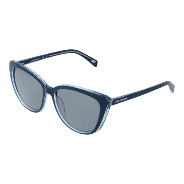 Skechers Katzenaugen Sonnenbrille SE6294 5590D in Blau – 45° Seitenansicht