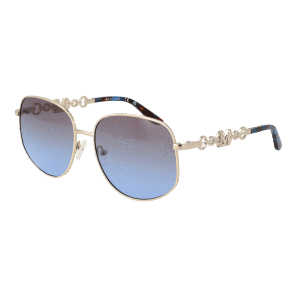 Marciano by Guess Rund Sonnenbrille GM00003 5932W in Gold – 45° Seitenansicht