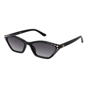 Marciano by Guess Geometric Sonnenbrille GM00002 5601B in Schwarz – 45° Seitenansicht