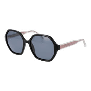 Skechers Quadrat Sonnenbrille SE6358 5701D in Schwarz – 45° Seitenansicht