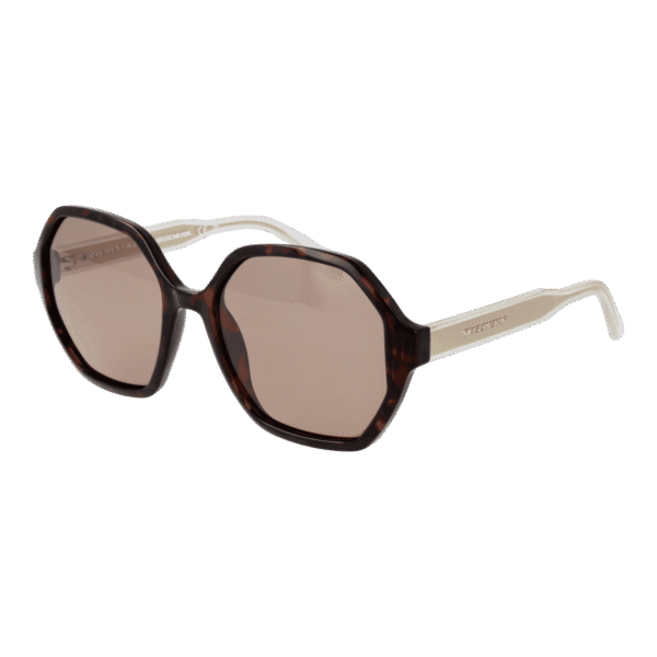 Skechers Geometric Sonnenbrille SE6358 5752H in Braun – 45° Seitenansicht